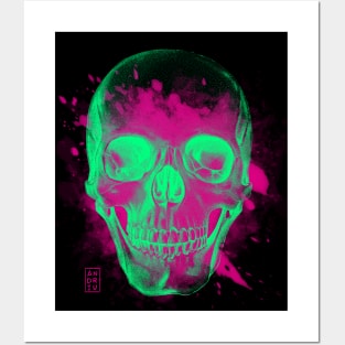 Neon Skull Posters and Art